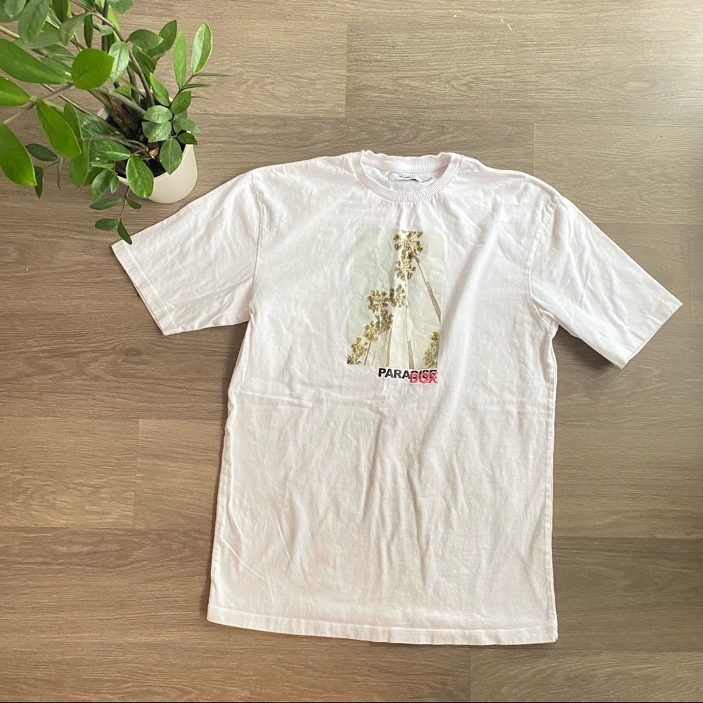 Topman White Palm-Tree Graphic Short-Sleeve T-Shirt